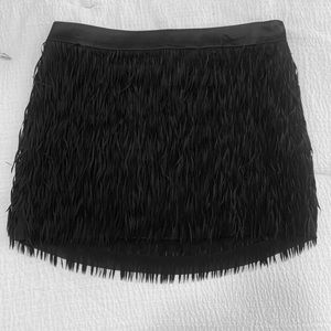 NWOT Express Fringed Mini Skirt